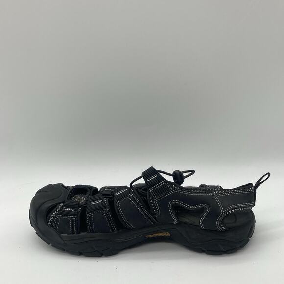 Mens Size 11 Sketchers Tresman Outseen Slip-On Canvas Fisherman Black Sandals - Picture 5 of 8